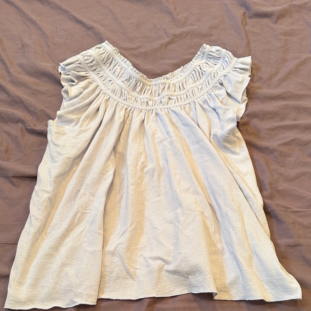 We The Free light blue Ruffled Blouse - Picture 7 of 10
